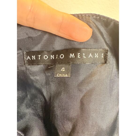 Antonio Melani Dark Gray Sleeveless Sheath Dress - Classic Tailored Fit - Picture 3 of 3